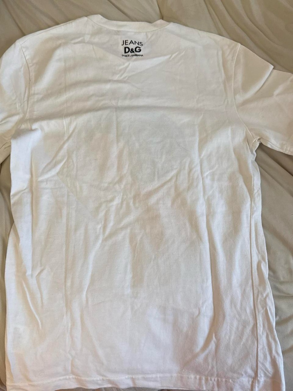 D&G White Logo Tag Crewneck Tee - Picture 6 of 7